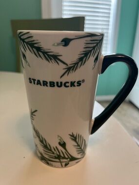 Starbucks Tall Latte Holiday Coffee Mug 2020 Holiday Evergreen Needles 16oz